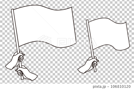 手拿著旗幟 106810120