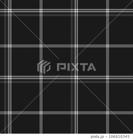 Black and white check plaid seamless vector pattern. 106810345