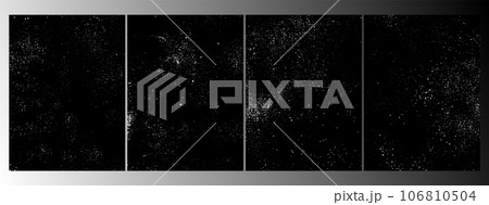 Set of Vector Scratch grunge urban background. Overlay texture with the effect of antiquity. Dust overlay distress grain , simply place illustration over any object Set of Vector Scratch grunge urban background. Overlay texture with the effect of antiquity. Dust overlay distress grain , simply place illustration over any object 106810504