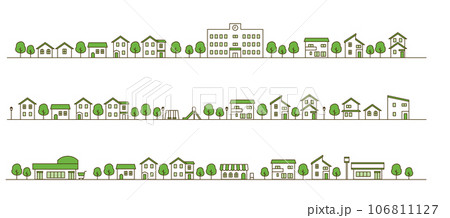 街並みのイラストセット 街並みのイラストセット 106811127