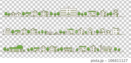 街並みのイラストセット 街並みのイラストセット 106811127