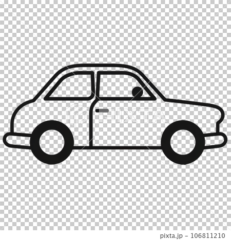 cartoon, isolated, art, drawing, line, illustration, graphic, icon, transport, vehicle, background, outline, automobile, sketch, car, design, auto, transportation, concept, automotive, motor, style, l 106811210