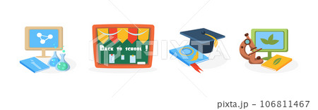 Educational and School Subject Supply and Element Vector Set Educational and School Subject Supply and Element Vector Set 106811467