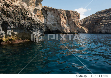 Blue grotto seen from a boat trip. Malta 106811660