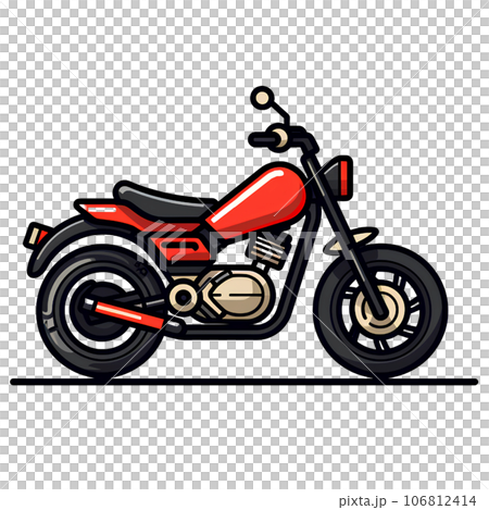 cartoon, illustration, motorcycle, bike, motor, motorbike, isolated, transportation, transport, design, sport, vehicle, character, ride, biker, speed, race, helmet, rider, drive, fast, scooter, man 106812414