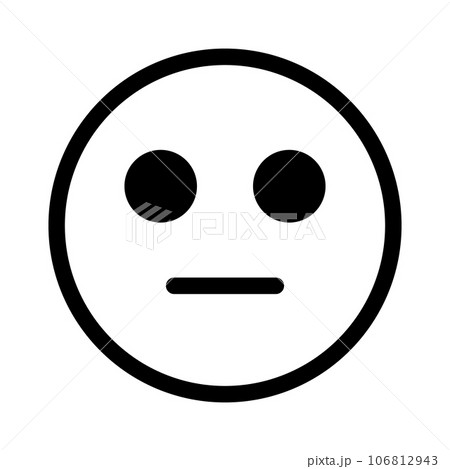 普通の表情の顔 アイコン 106812943