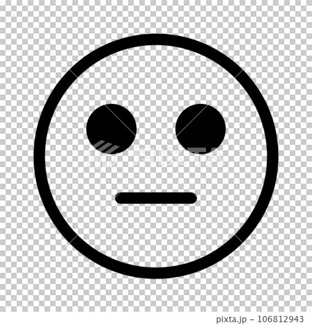 普通の表情の顔 アイコン 106812943