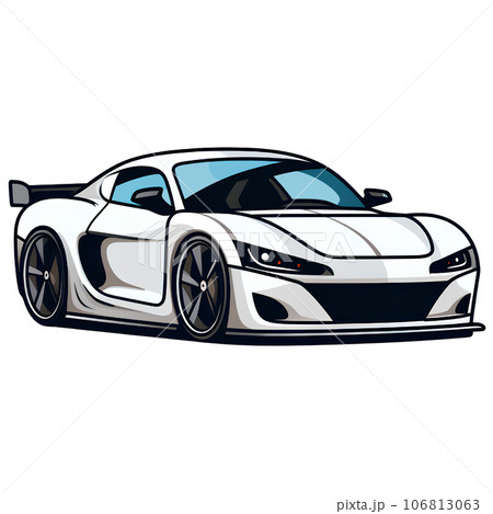 cartoon, automobile, design, transportation, vehicle, race, speed, transport, illustration, drive, auto, sport, isolated, car, fast, wheel, luxury, motor, automotive, red, graphic, sports, modern, 106813063