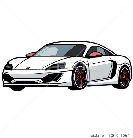 cartoon, automobile, design, transportation, vehicle, race, speed, transport, illustration, drive, auto, sport, isolated, car, fast, wheel, luxury, motor, automotive, red, graphic, sports, modern, 106813064
