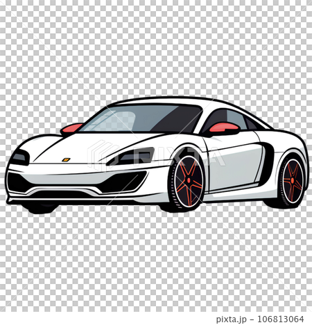 cartoon, automobile, design, transportation, vehicle, race, speed, transport, illustration, drive, auto, sport, isolated, car, fast, wheel, luxury, motor, automotive, red, graphic, sports, modern, 106813064