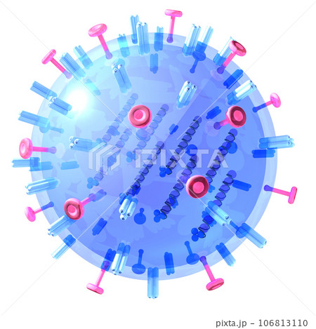 立体・3D「インフルエンザウイルス/influenza virus」 立体・3D「インフルエンザウイルス/influenza virus」 106813110