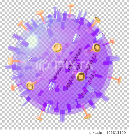 立体・3D「インフルエンザウイルス/influenza virus」 106813190