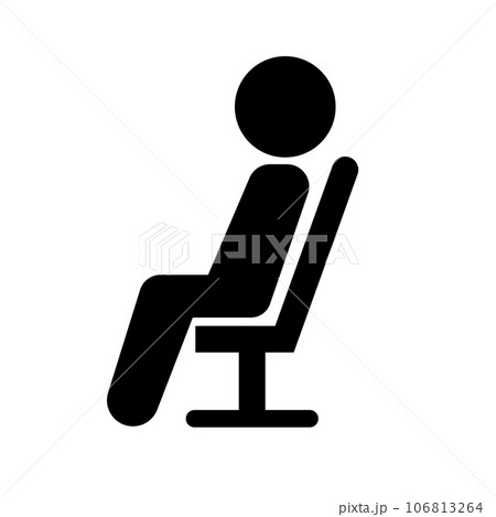 椅子に座って休んでいる人 シルエット 椅子に座って休んでいる人 シルエット 106813264