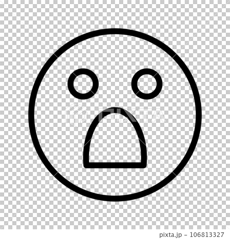 驚いた表情の顔 アイコン 106813327