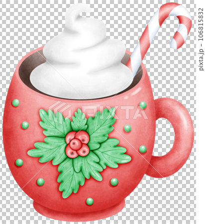 Festive Watercolor Christmas Mug Design 106815832