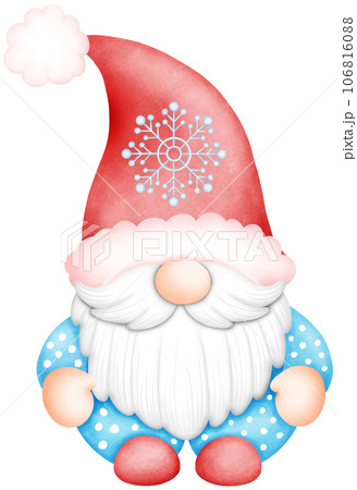 watercolor Christmas gnome illustration is a beautiful and festive depiction of this popular holiday character 106816088