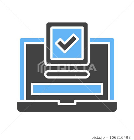 Laptop Approved Icon Image. 106816498