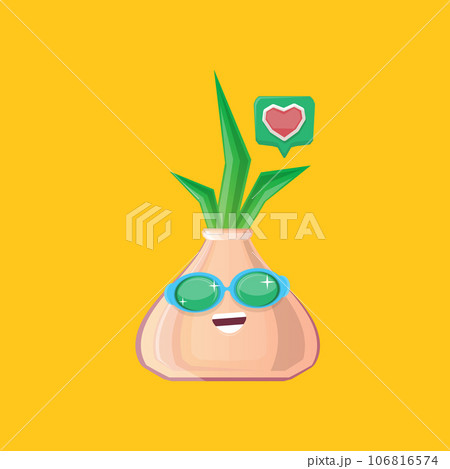 vector funny cartoon onion character with sunglasses isolated on orange background. funky smiling autumn vegetable character vector funny cartoon onion character with sunglasses isolated on orange background. funky smiling autumn vegetable character 106816574