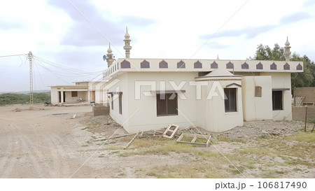 beautiful small historical mosque in the old village beautiful small historical mosque in the old village 106817490