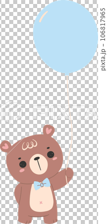 Cute teddy bear with blue balloon, kawaii animal cute bear, teddy bear, balloon, birthday, baby shower, blue, boy, nursery, kawaii, happy, innocence, animal, wildlife, woodland, newborn, storybook, to 106817965