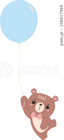 Cute teddy bear with blue balloon, kawaii animal cute bear, teddy bear, balloon, birthday, baby shower, blue, boy, nursery, kawaii, happy, innocence, animal, wildlife, woodland, newborn, storybook, to 106817966