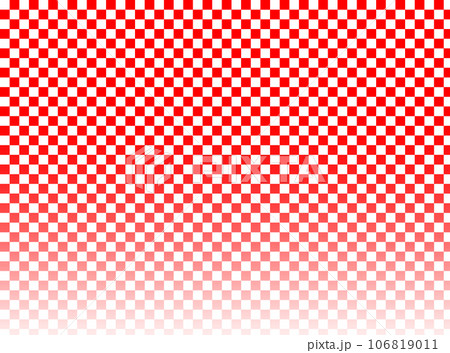 和柄・市松模様の赤のグラデーション背景壁紙素材 106819011