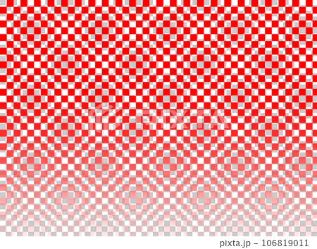 和柄・市松模様の赤のグラデーション背景壁紙素材 106819011