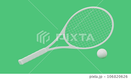 テニスラケットとテニスボール 106820626