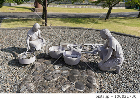 古代の塩づくりを再現した船岡製塩遺跡公園（福井県おおい町） 106821730