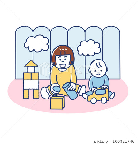 キッズルームで遊ぶ子どもたち 106821746