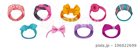 Female Headband as Hair or Head Accessory Vector Set Female Headband as Hair or Head Accessory Vector Set 106822699