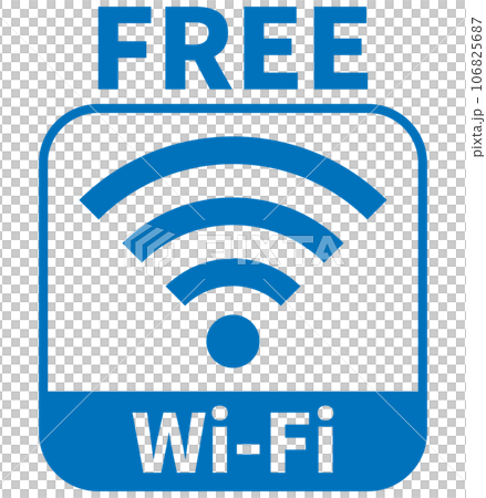 FREE Wi-Fi アイコン 青 106825687