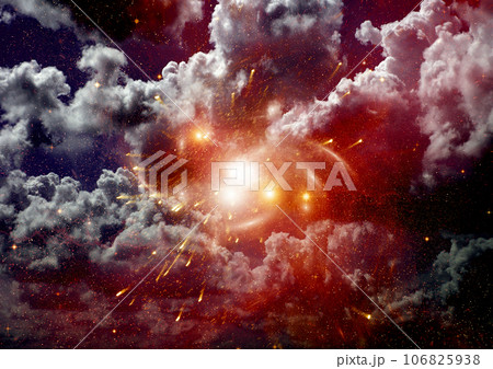 galaxy in a free space. 3D rendering 106825938