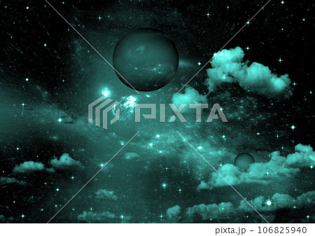 galaxy in a free space. 3D rendering 106825940
