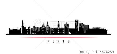 Porto skyline horizontal banner. Porto skyline horizontal banner. 106826254