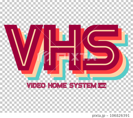 VHS - Video Home System - Retro Graphic Element 106826391