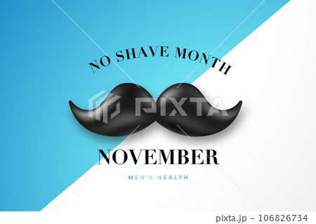 No Shave Month November Typographic Background.のイラスト素材 [106826734] - PIXTA