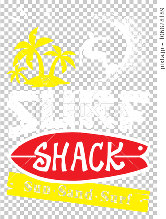 Surf Shack - Retro Surfing Poster Graphic Surf Shack - Retro Surfing Poster Graphic 106828189