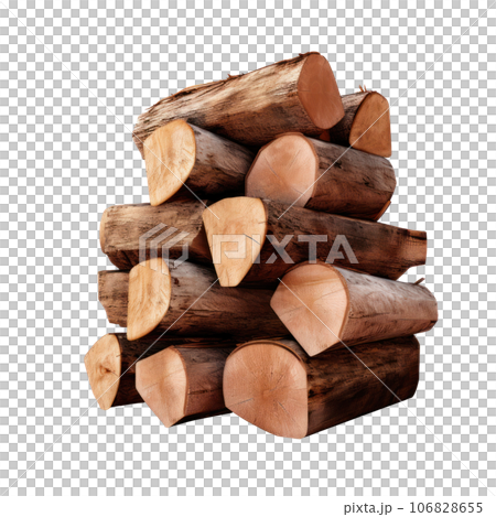Firewood stack isolated 106828655