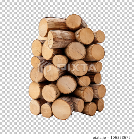 Firewood stack isolated Firewood stack isolated 106828675