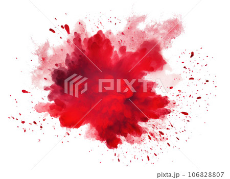 Red powder splash isolated Red powder splash isolated 106828807