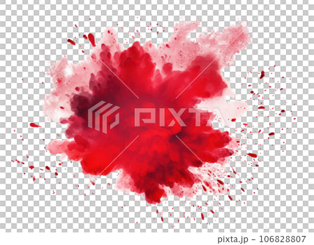 Red powder splash isolated Red powder splash isolated 106828807