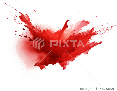 Red powder splash isolated 106828839