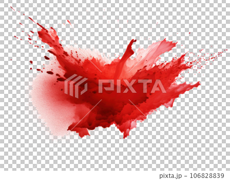 Red powder splash isolated 106828839