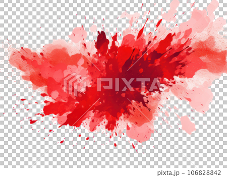 Red powder splash isolated 106828842
