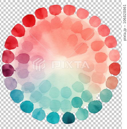Colorful watercolor circle background Colorful watercolor circle background 106828861
