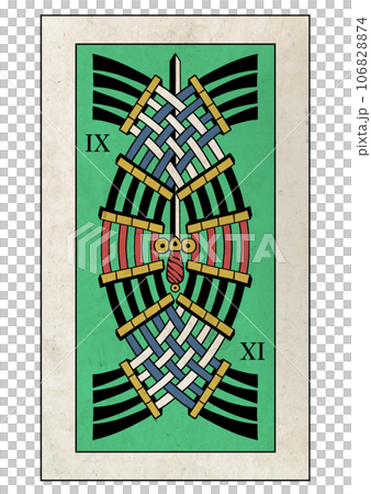 Marseille version tarot minor arcana nine of swords Marseille version tarot minor arcana nine of swords 106828874