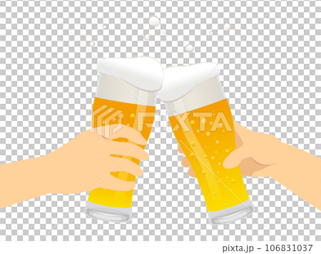 一杯啤酒敬酒的插圖 106831037