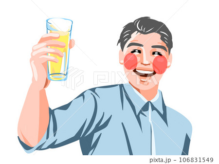 笑顔で乾杯する男性 笑顔で乾杯する男性 106831549