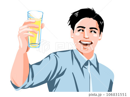 笑顔で乾杯する男性 笑顔で乾杯する男性 106831551